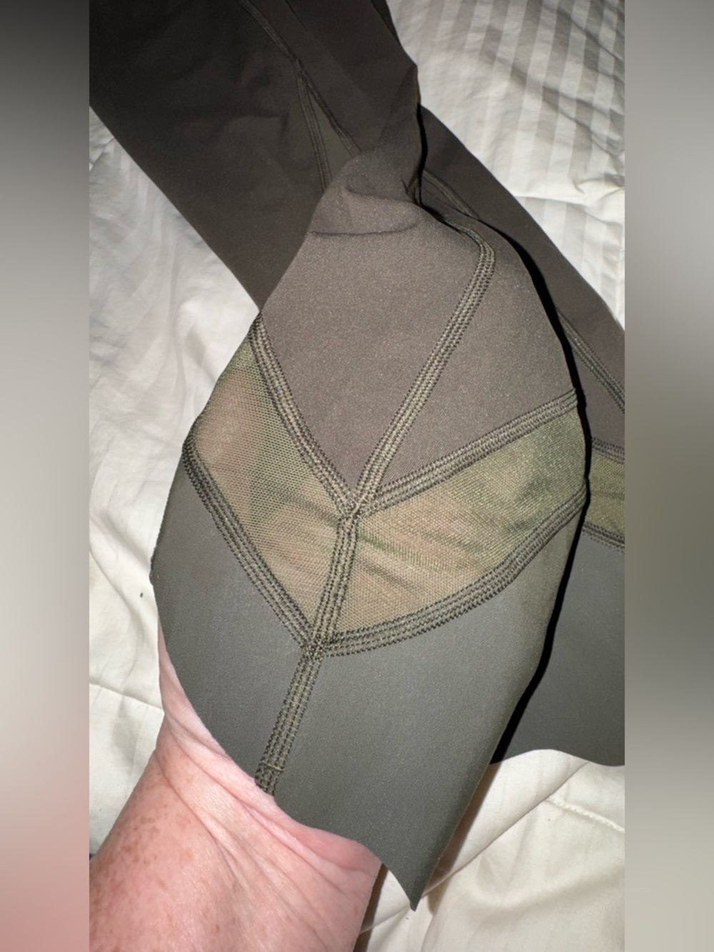 Lululemon Wunder Under High-Rise Crop 23" *Updated Scallop FullOn Luxtreme OLIVE - Picture 9 of 10